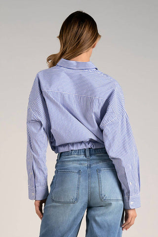 Elan - Araceli Stripe Button Down Top