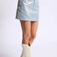 Sage The Label - Glamper Foil Denim Mini Skirt