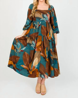 Entro - Falling Leaves Midi Dress
