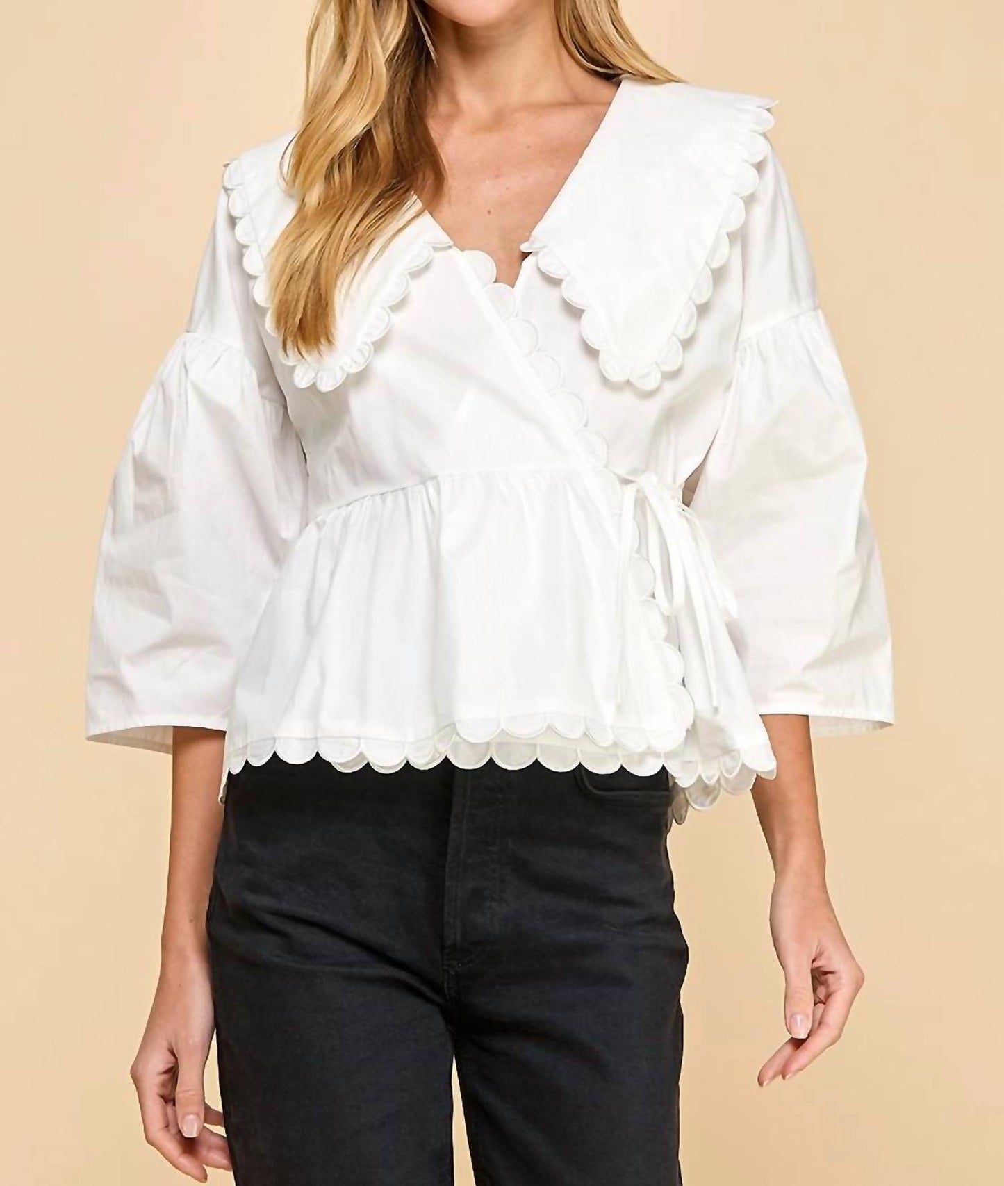 Tcec - Exclusive Charm Peter Pan Collar Top