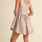 Klesis - Bustier Top Gathered Flare Skirt Mini Dress