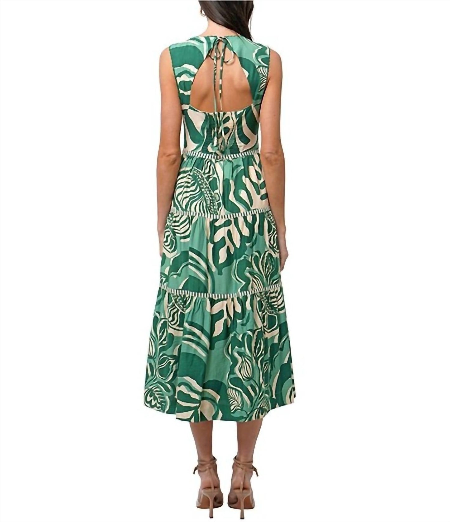 Adelyn Rae - Alva Leaf Midi Dress