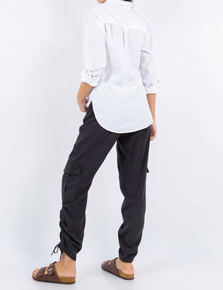 Paparazzi - Tencel Slub Snap Front Long Sleeve Shirt