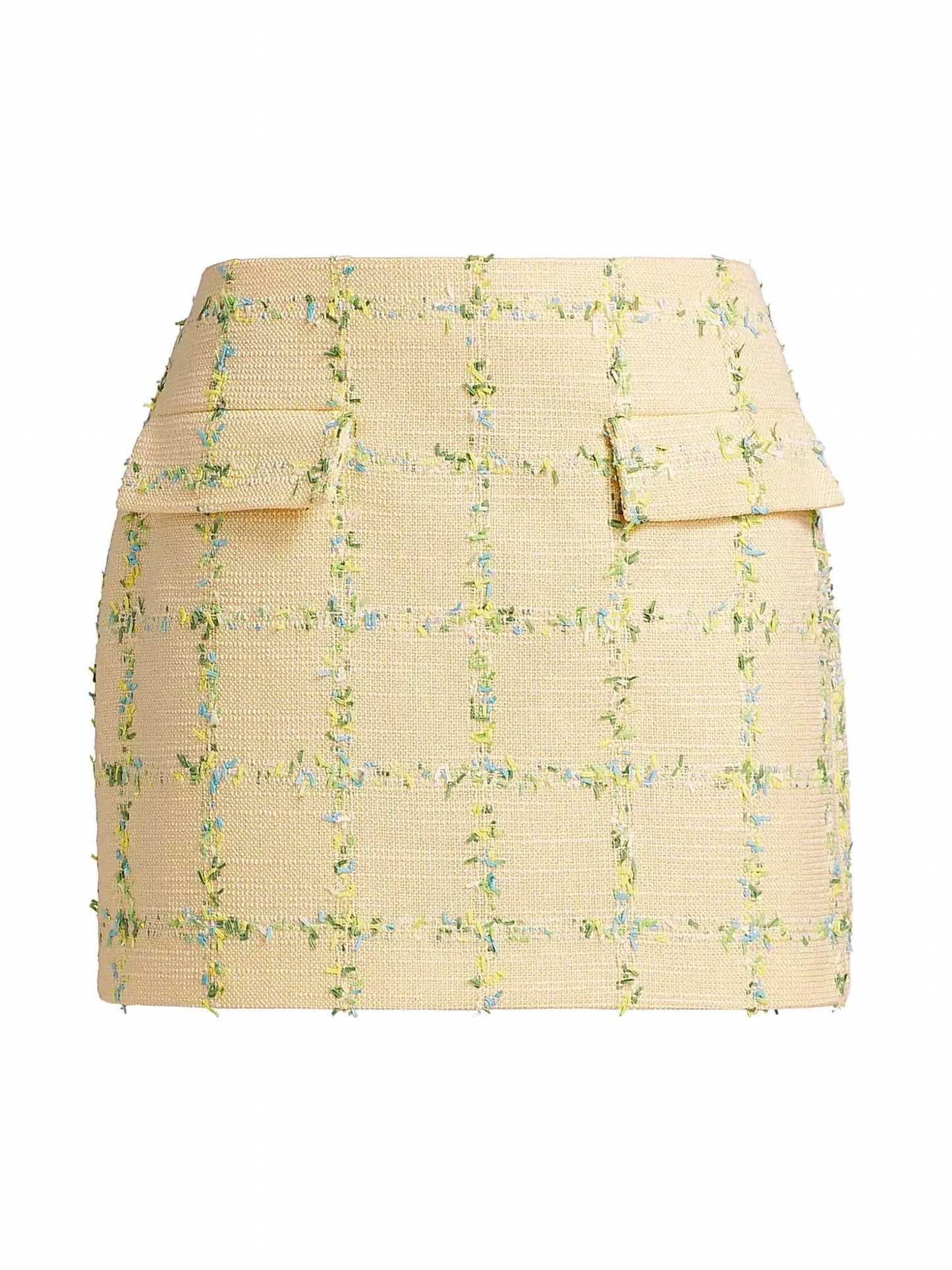 Amanda Uprichard - Perth Check Tweed Miniskirt