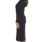 Joseph Ribkoff - Knot Front Slit Midi Sheath Dress