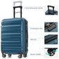 Hardshell ABS Luggage Set 24-Inch Spinner Suitcase with 2 Packing Cubes
