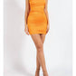 Cason Couture - The Charlize Satin Ruched Stretch Bodycon Mini Dress