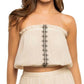 Elan - Croatia Strapless Embroidered Top
