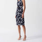 Joseph Ribkoff - Geometric V-neck Sheath Dress