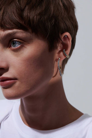 Demarson - Mini Pave Calypso Hoop Earrings