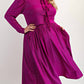 The Curve La - Plus Size Glitter Knit Flare Dress With Bow Details