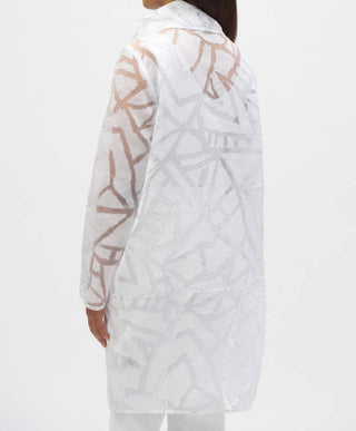 Joseph Ribkoff - Organza Abstract Print Cocoon Coat