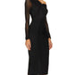 Diane Von Furstenberg - Rich Dress With Sparkle And Sheer Sleeve