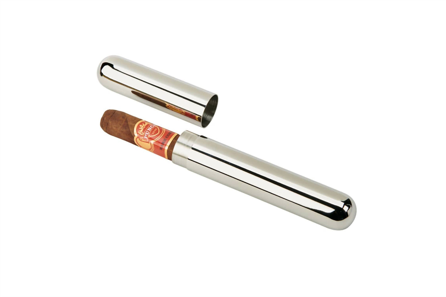 Creative Gifts International - Stainless Steel Cigar Tube with Pouch