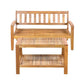 2-Piece Outdoor Teak Acacia Wood Conversation Set