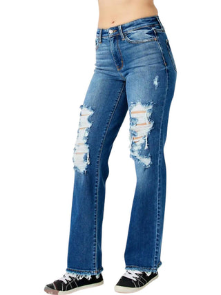 Judy Blue - Mid Rise Dad Destroy Jeans