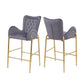 Fabric Counter Height Bar Stools (Set of 2)
