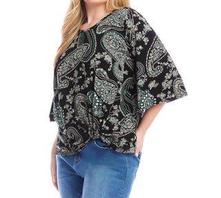 Karen Kane - Flare Sleeve Pick-up Top - Plus