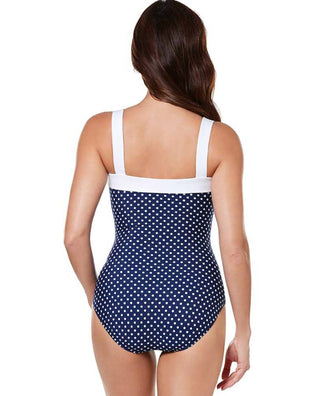 Miraclesuit - Spot On Square Neck Bandeau One Piece Swimsuit