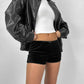 Nia - Velvet Micro Mini Shorts