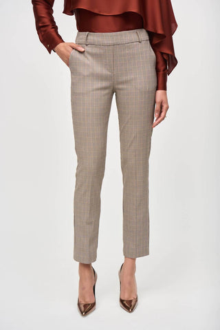 Joseph Ribkoff - Mid Rise Tartan Trousers