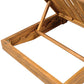 Acacia Wood Chaise Lounge with Cushion - Teak Finish