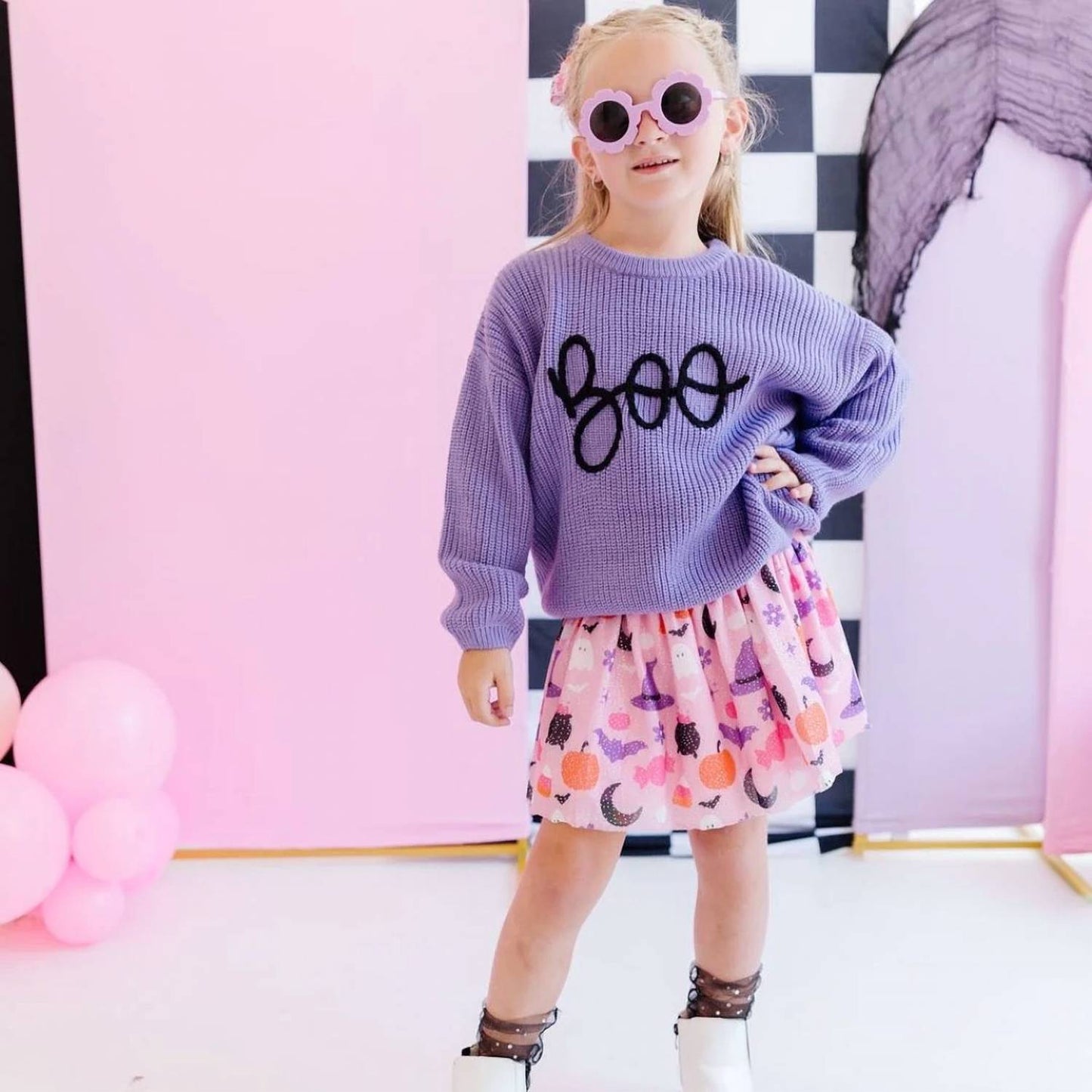 Sweet Wink - Boo Yarn Knit Halloween Sweater