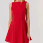 Blue Blush - Rachel Low Back Skater Mini Dress