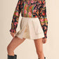 &Merci - Printed Border Trim Top