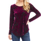 Karen Kane - Velvet Burnout Shirttail Top