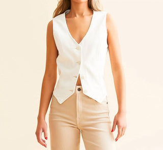 Risen - Denim Button Down Vest