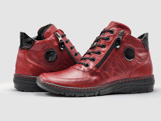 Kcr Group - Women's Everyday Wool-lined Zip-up Leather Boots