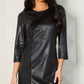 Angel Apparel - Vegan Leather/Suede Scoop Dress
