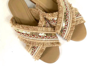 Kaanas - Women Ibiza Rafia Sequin Sandals