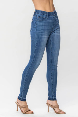 Judy Blue - High Waist Release Hem Skinny Denim Jeans