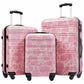 Hardshell Luggage Sets 3-Pcs Spinner Suitcase with TSA Lock