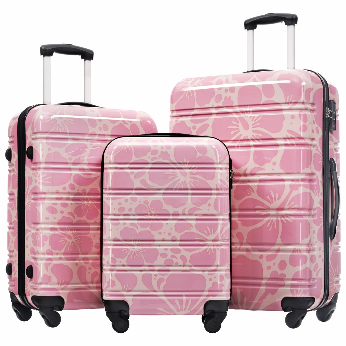 Hardshell Luggage Sets 3-Pcs Spinner Suitcase with TSA Lock