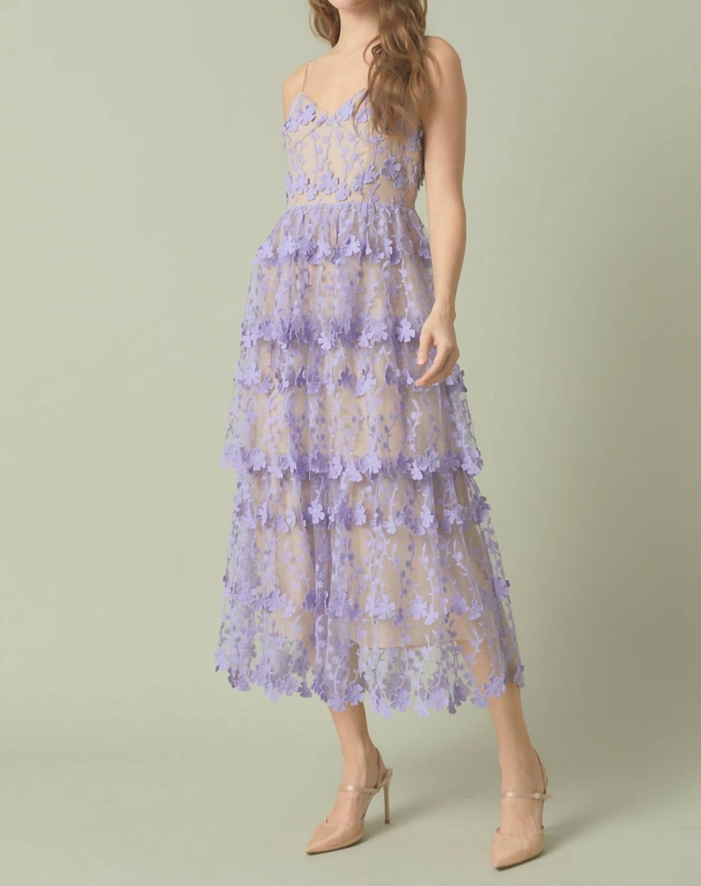 Endless Rose - Crochet Layered Midi Dress