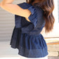 Entro - Women's Nautical Short Sleeve Top