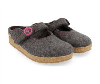 Haflinger - Women's Alice Strapped Boiled Wool Clog