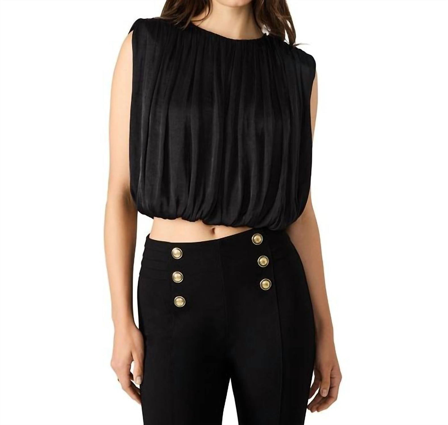 Steve Madden - Cherra Crewneck Bubble Hem Top