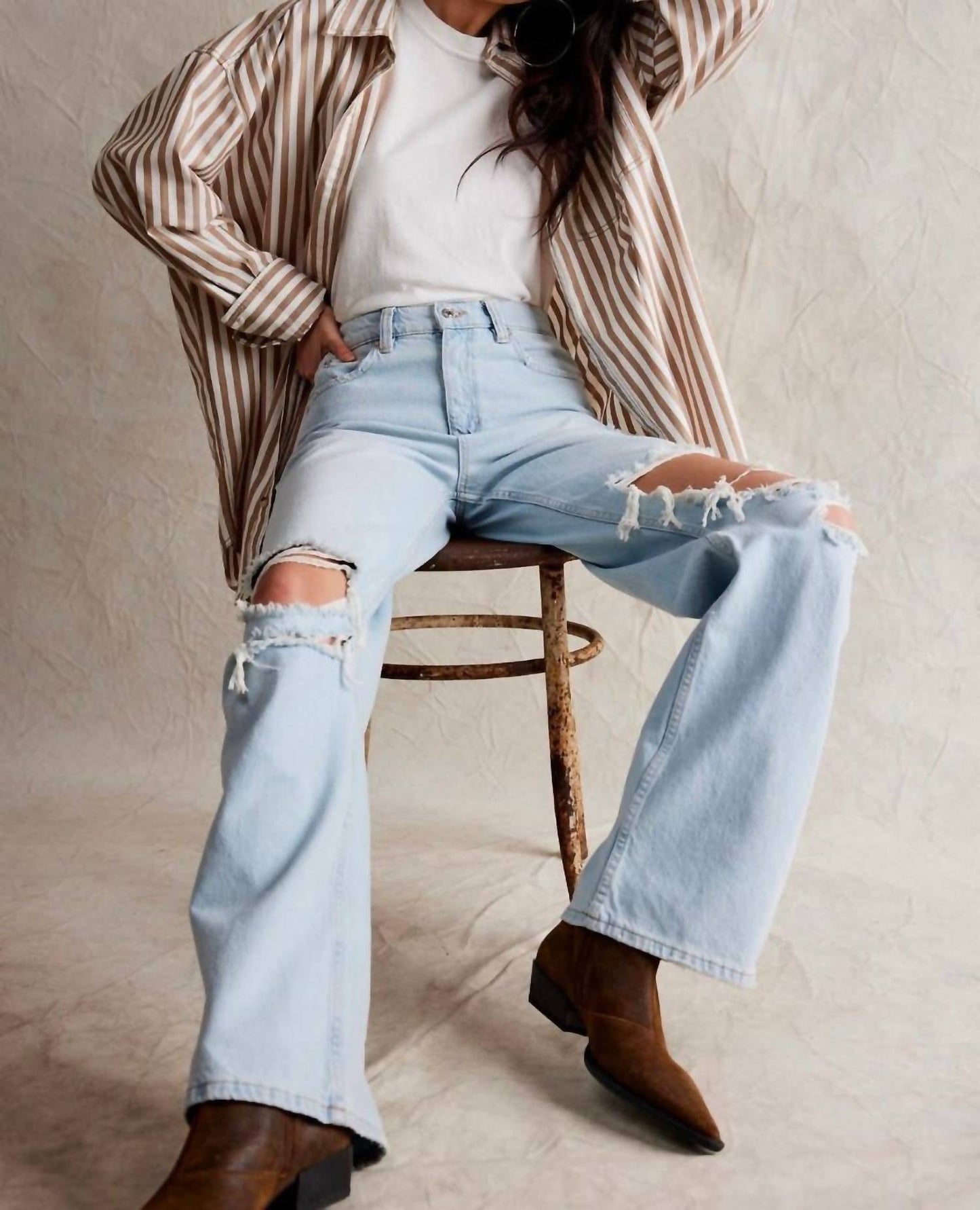 Free People - Tinsley Baggy High-rise Jeans