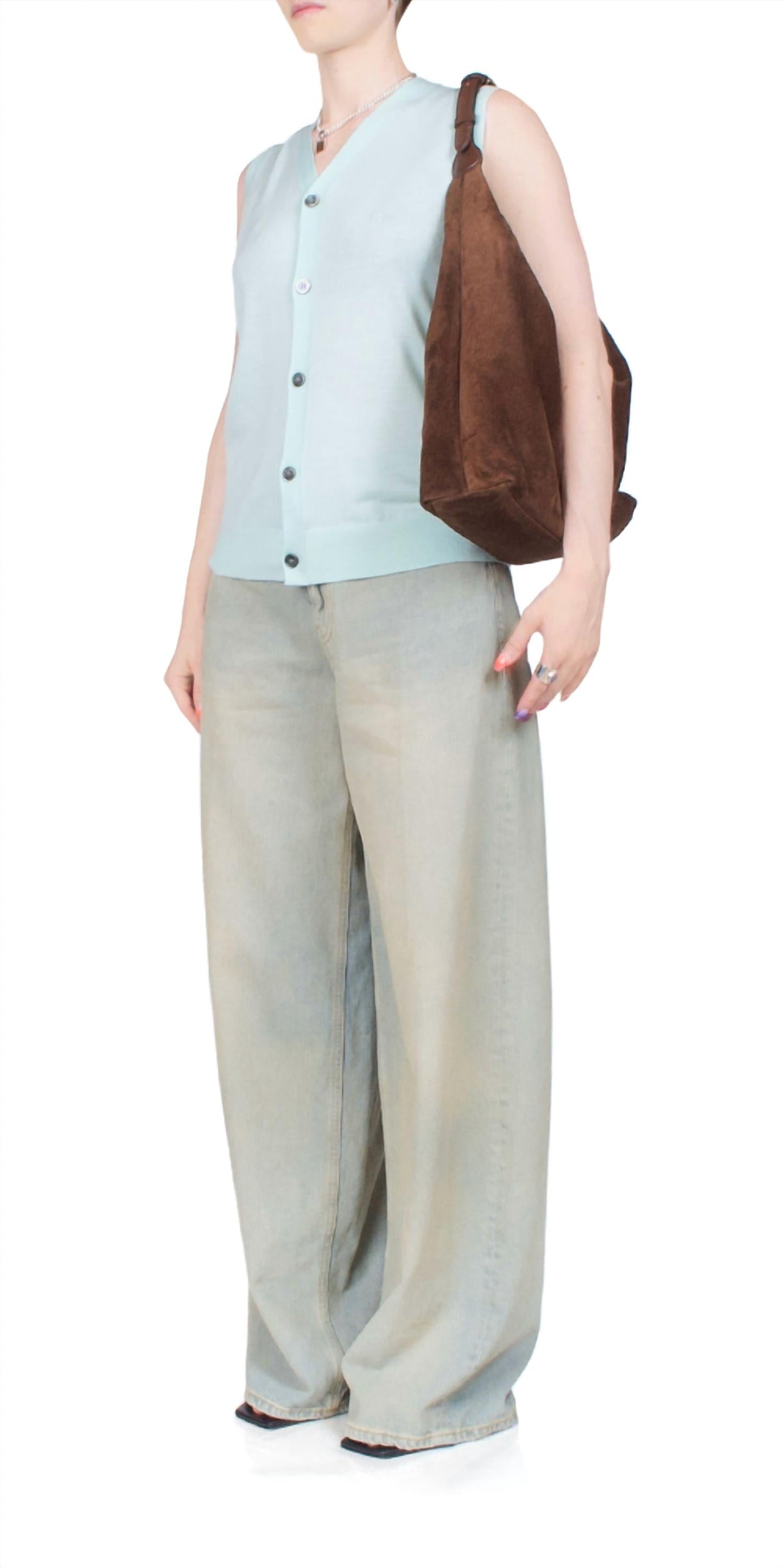 6397 - Wool Cashmere Button Vest