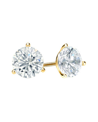 Diana M Jewels - 3.09 Cts Round Lab Diamond Stud Earrings