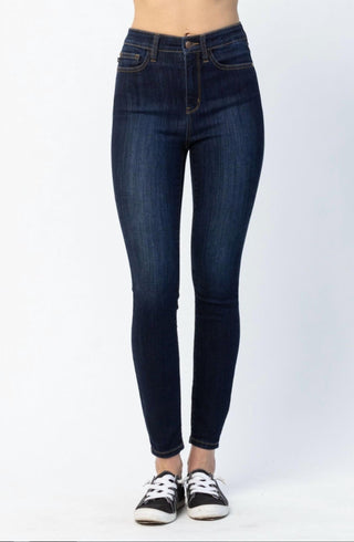 Judy Blue - Women's High-waist Back Phone Yoke Skinny Jeans