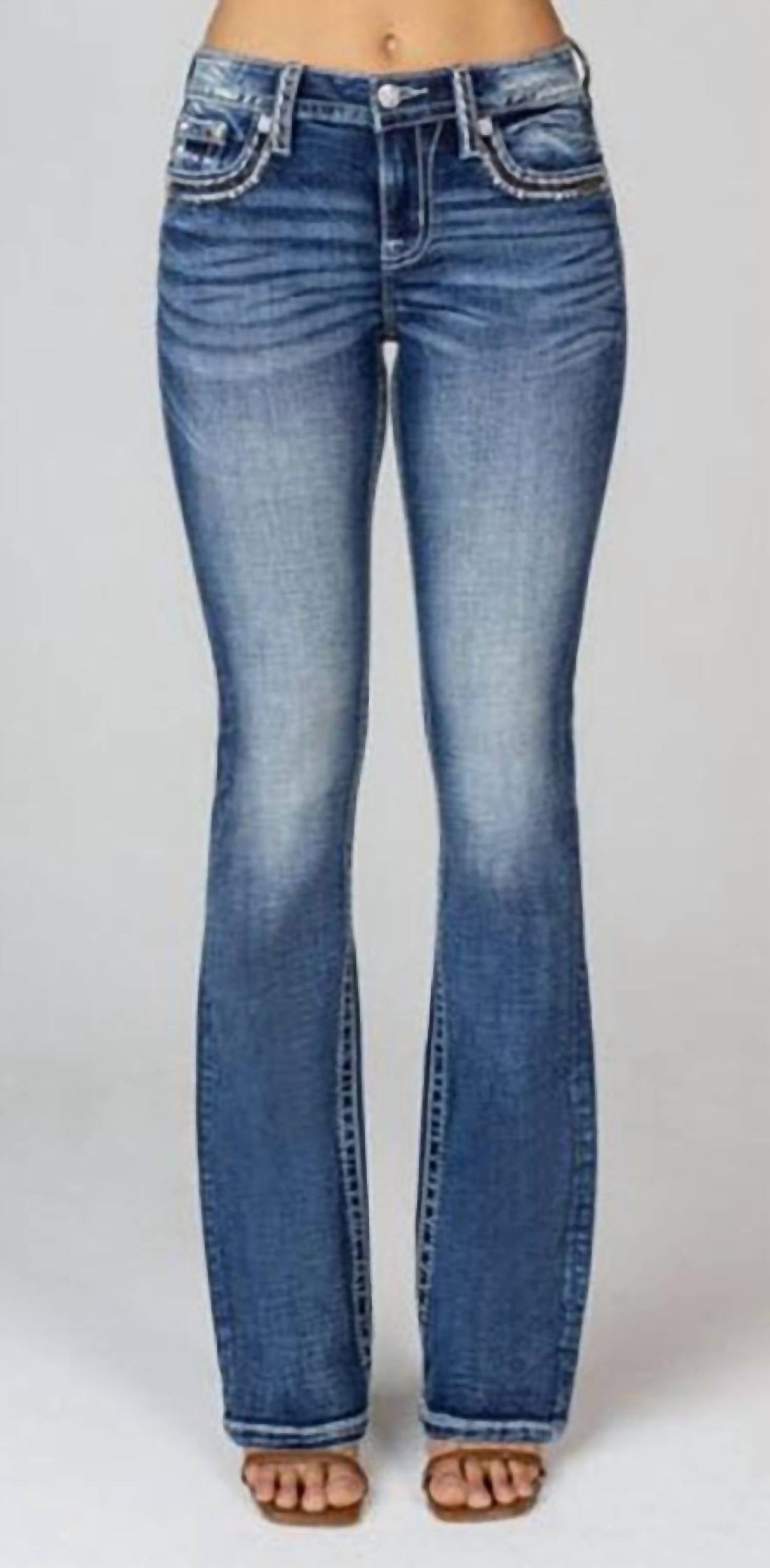 Miss Me - Women's Mid-rise Boot Cut Jean