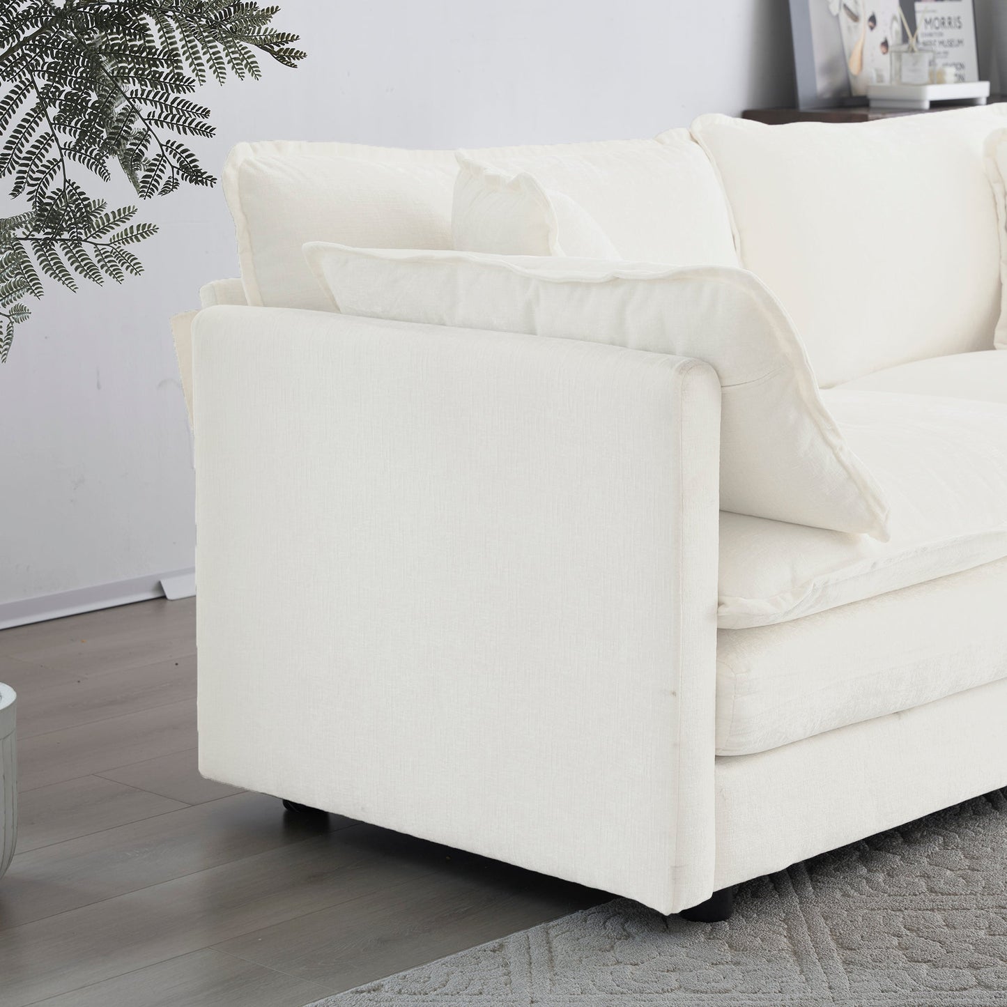 Comfy Deep Single Seat Sofa Upholstered Reading Armchair