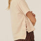 Promesa - Ties That Bind Side-tie Thermal Waffle Tee