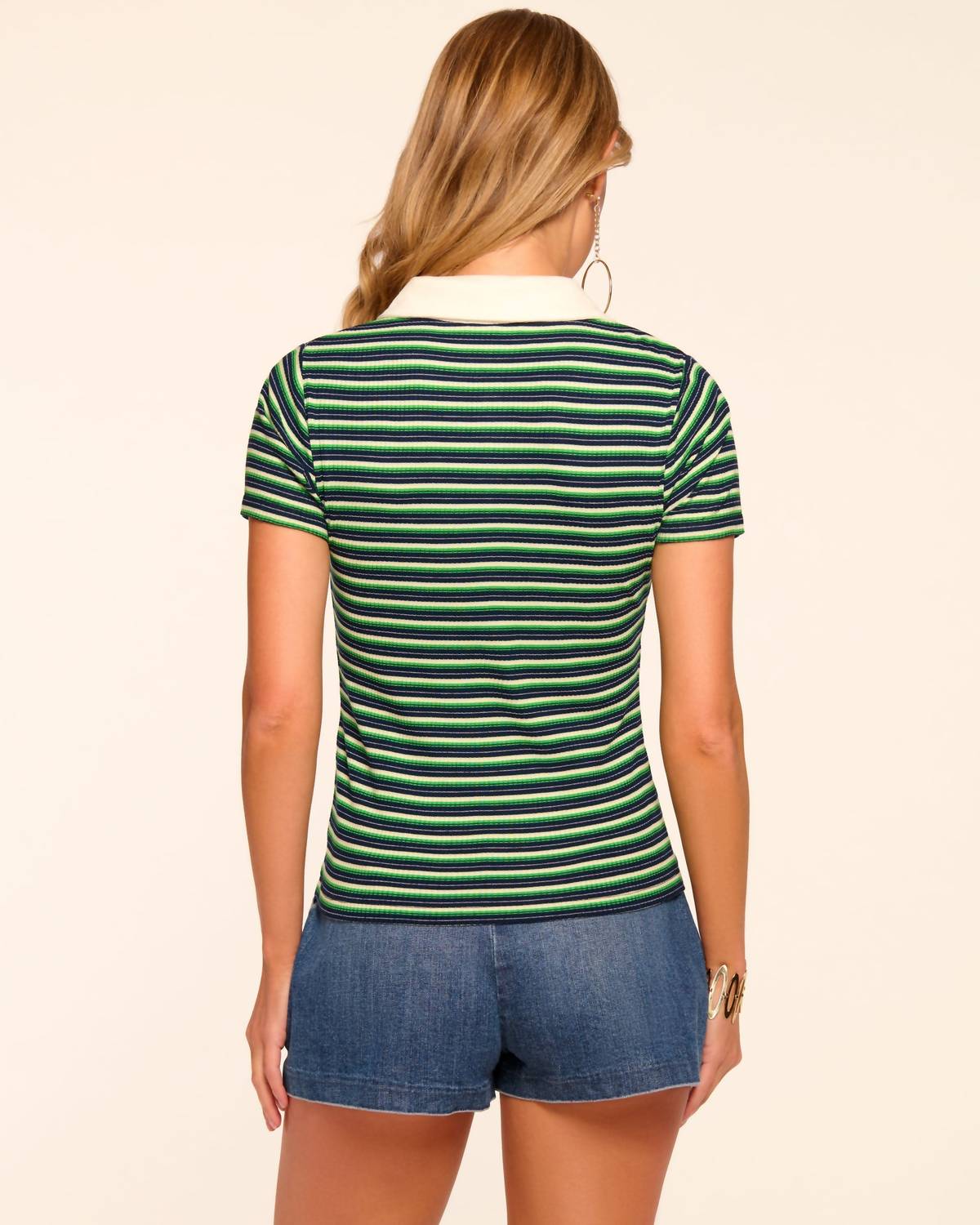 Ramy Brook - Avalon Ribbed Knit Polo Top