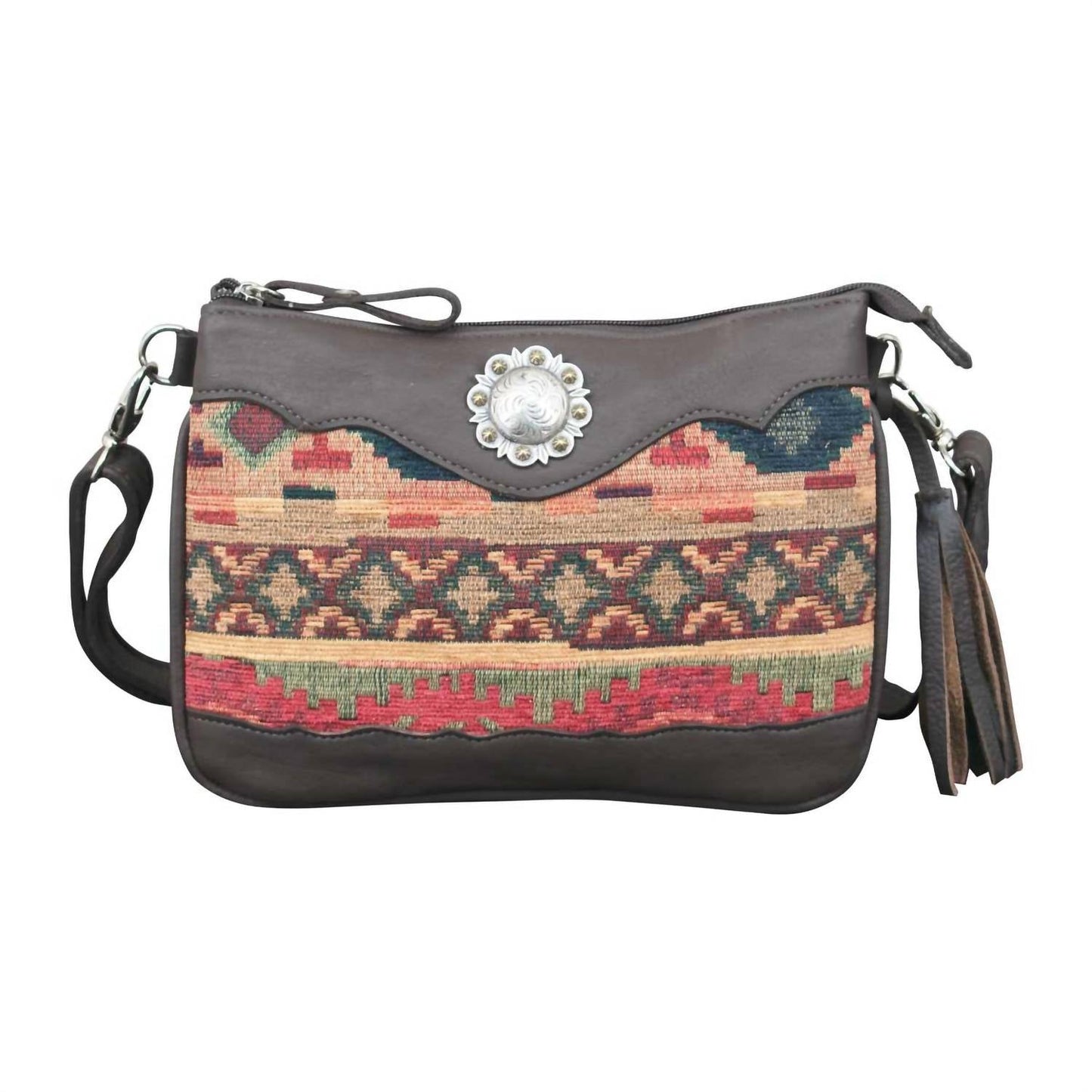 American West - Women's Hand Woven Santa Fe Tapestry Crossbody Bag